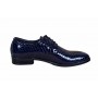 Pantofi barbati eleganti din piele naturala, Croco, bleumarin inchis, LAC, TESTCROCOBL